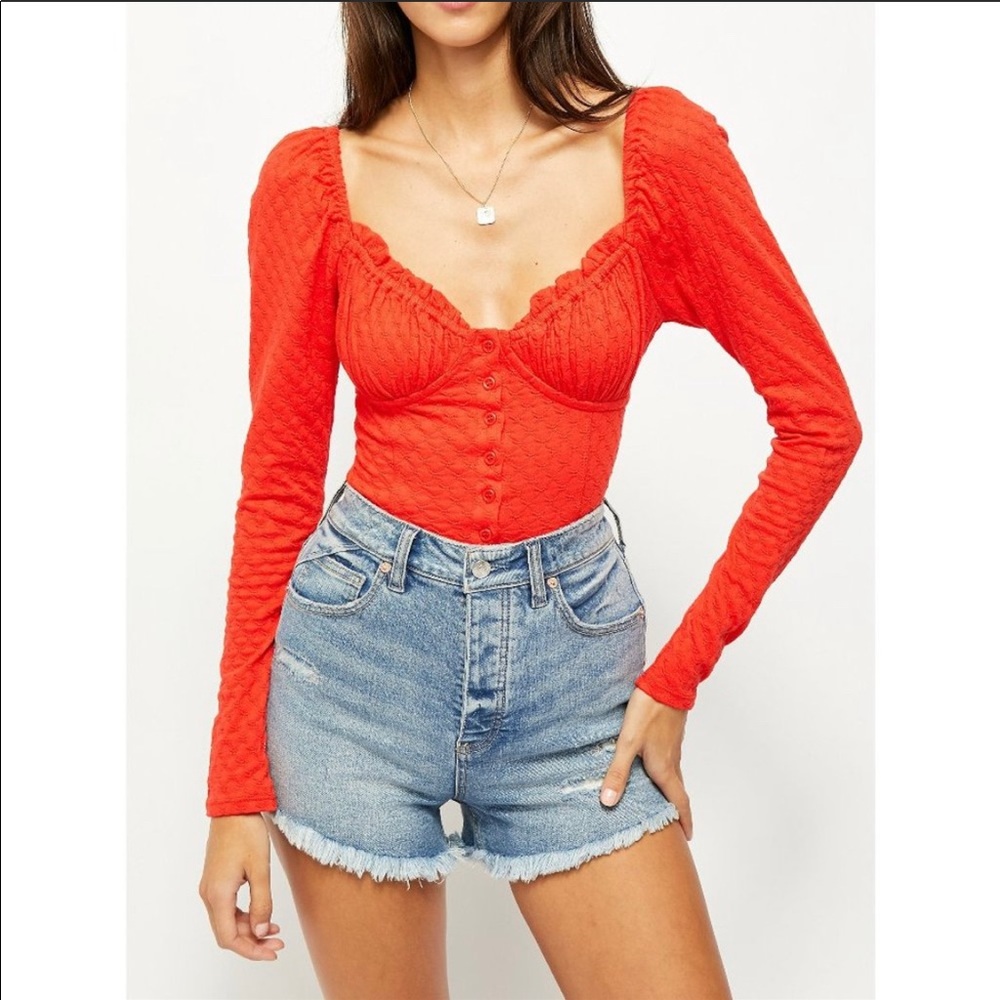 Free People Lady Bug Long Sleeve Top